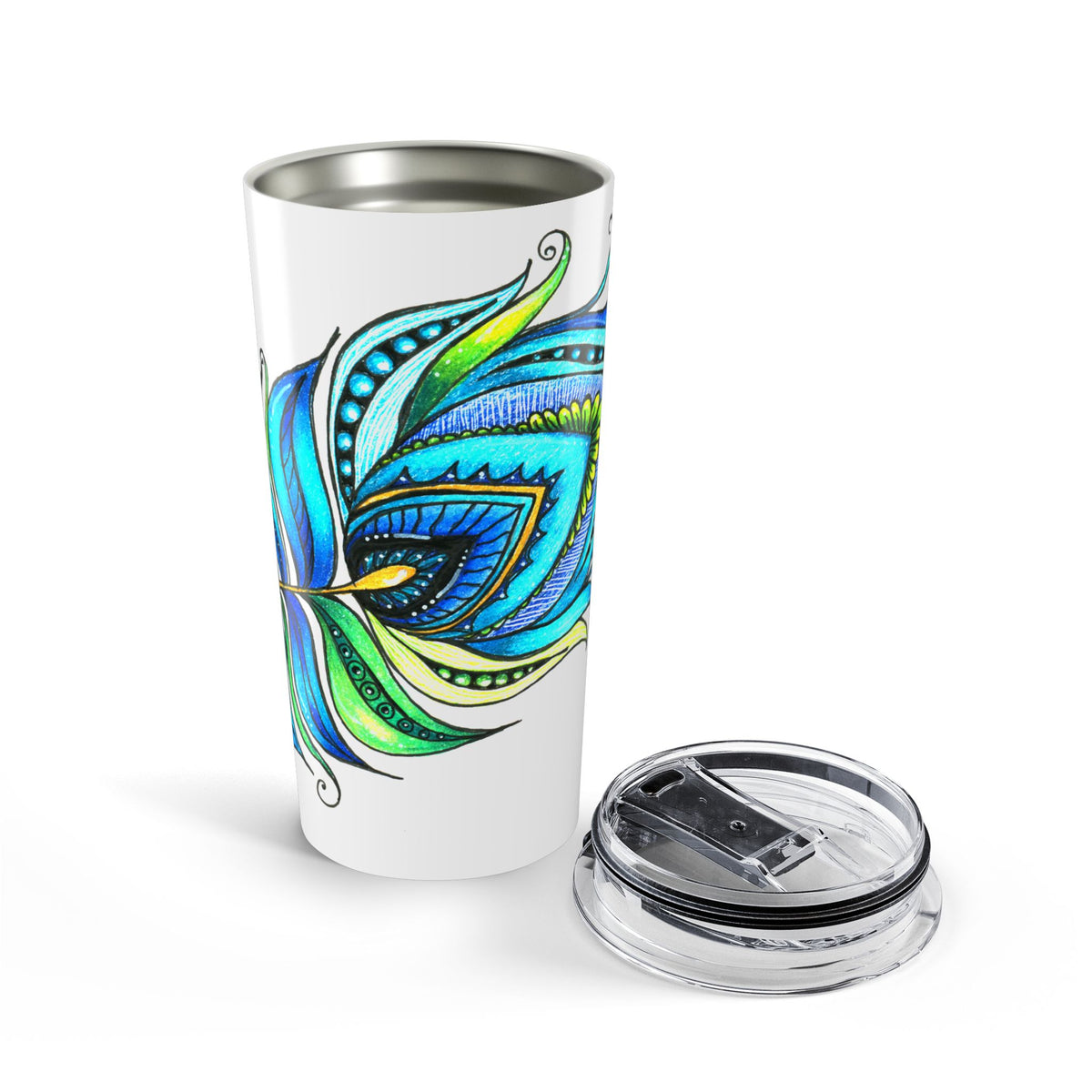 Peacock Feather Tumbler 20oz