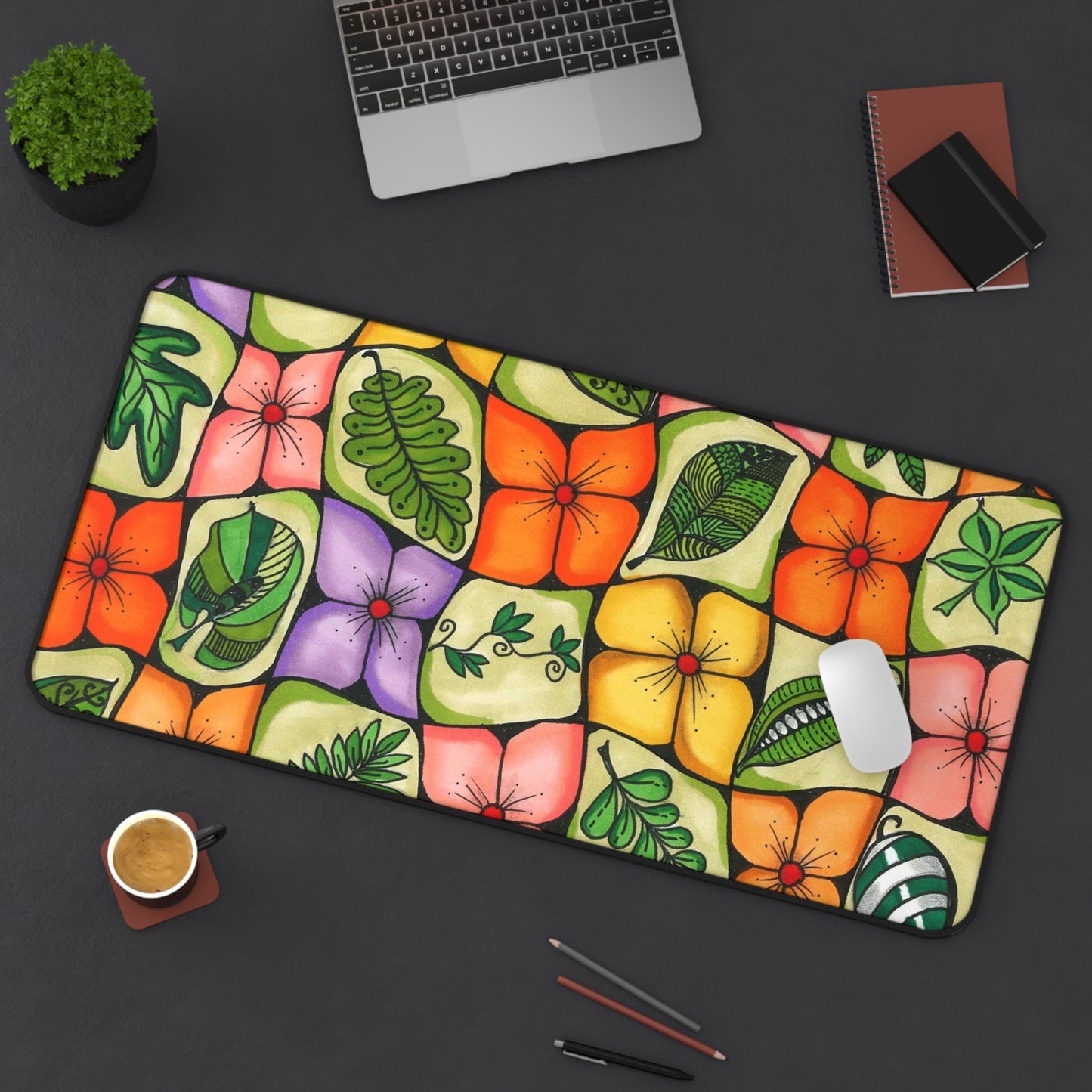 All-Over Flowers Desk Mat