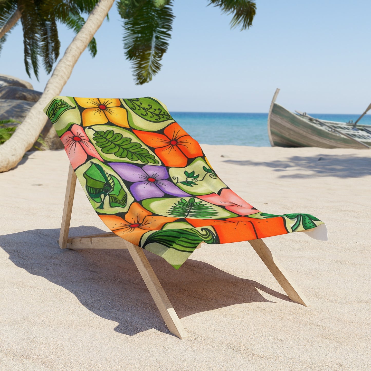 All-Over Flower Beach Towel