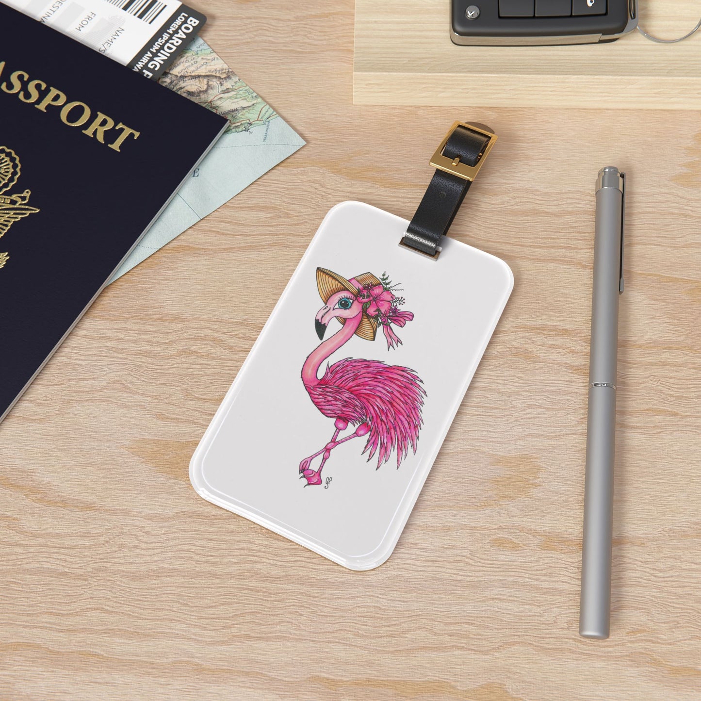 Flamingo Luggage Tag