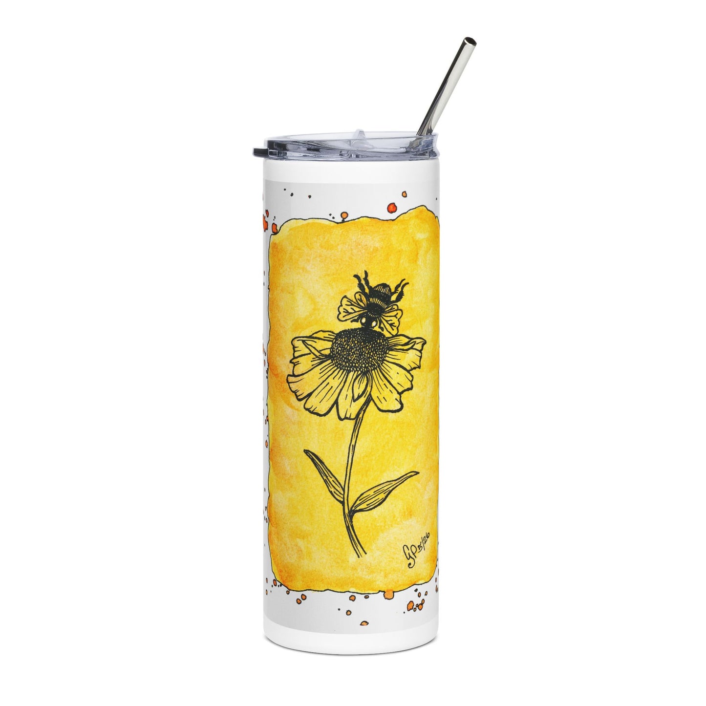 Happy Bee Stainless Steel Tumbler, 20oz