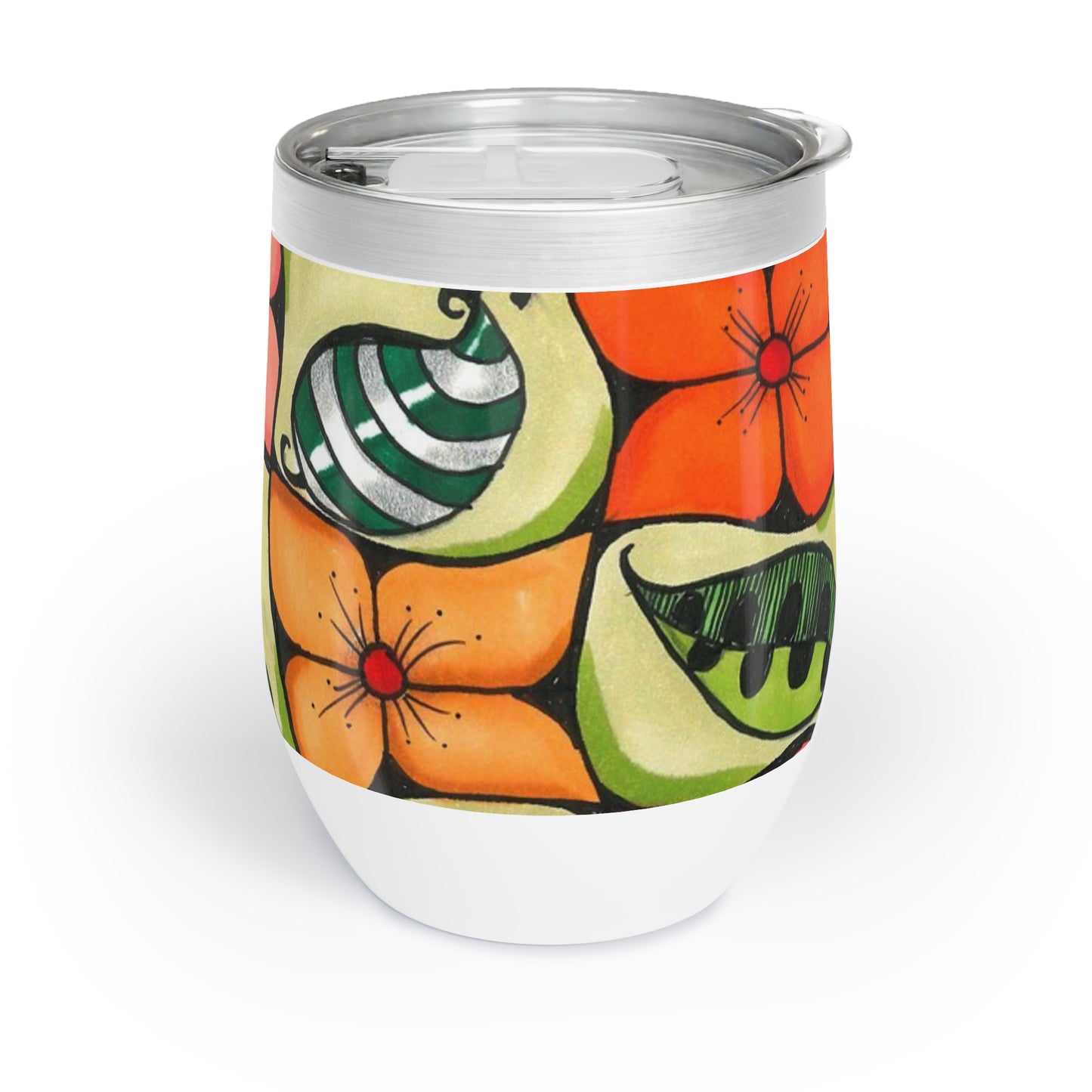 Flowers Everywhere Chill Wine Tumbler