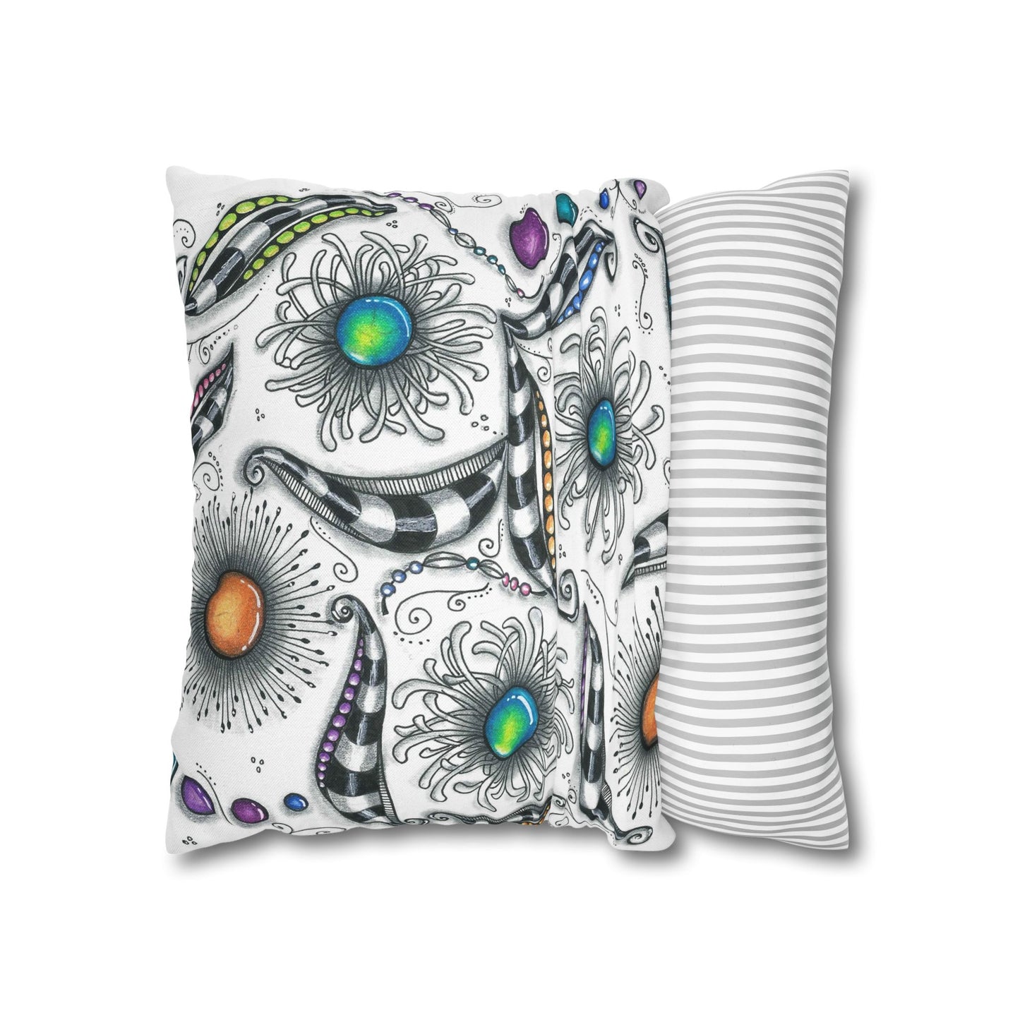 Zen Whimsy Spun Polyester Square Pillowcase