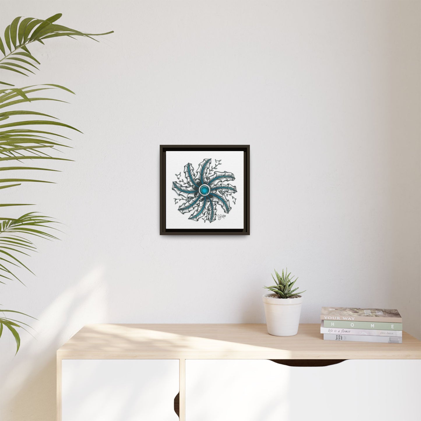Zen Design Matte Canvas, Framed (Multi-color)