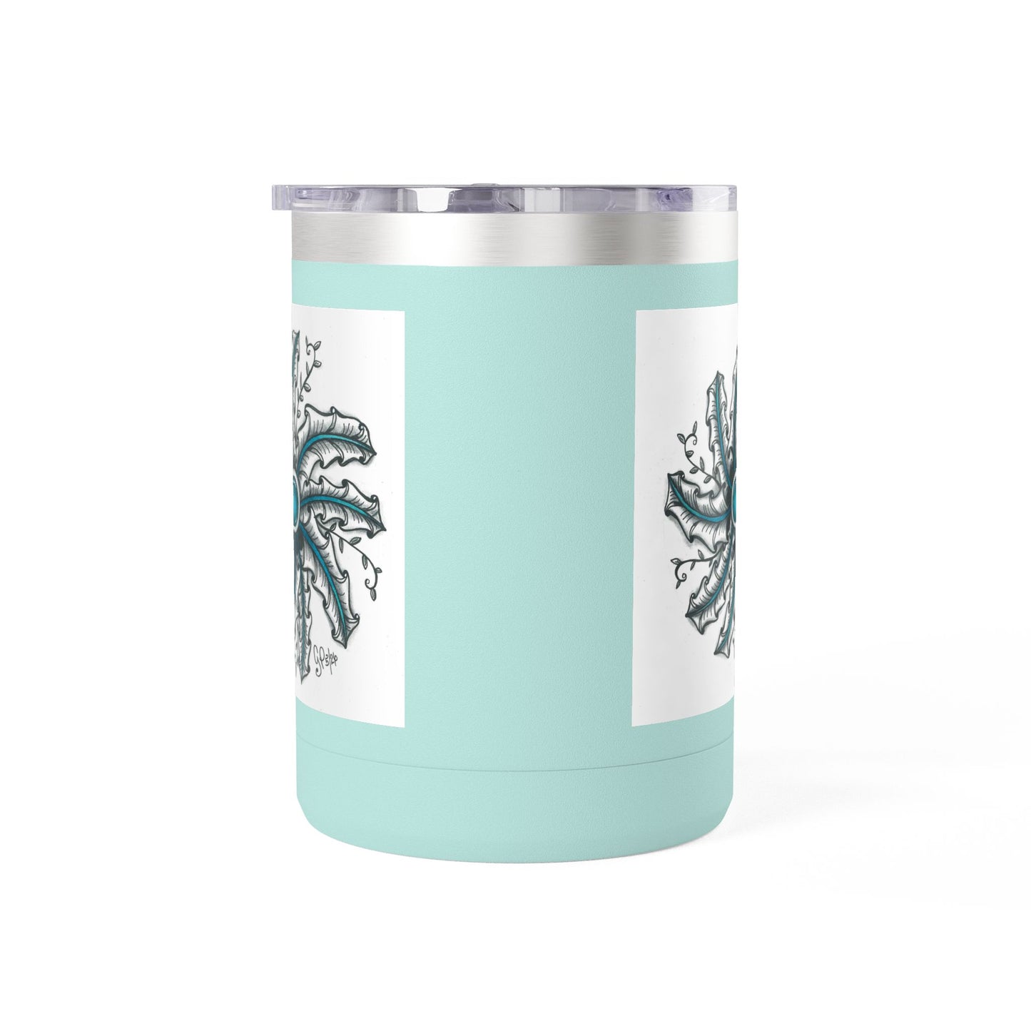 Teal Gem Coffee Mug Tumbler, 15oz