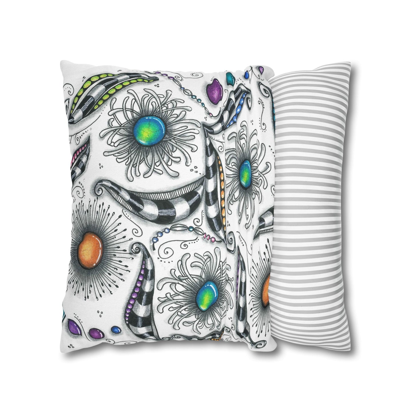 Zen Whimsy Spun Polyester Square Pillowcase