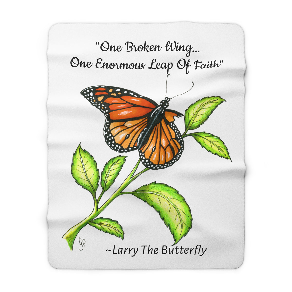 Larry The Butterfly Sherpa Fleece Blanket