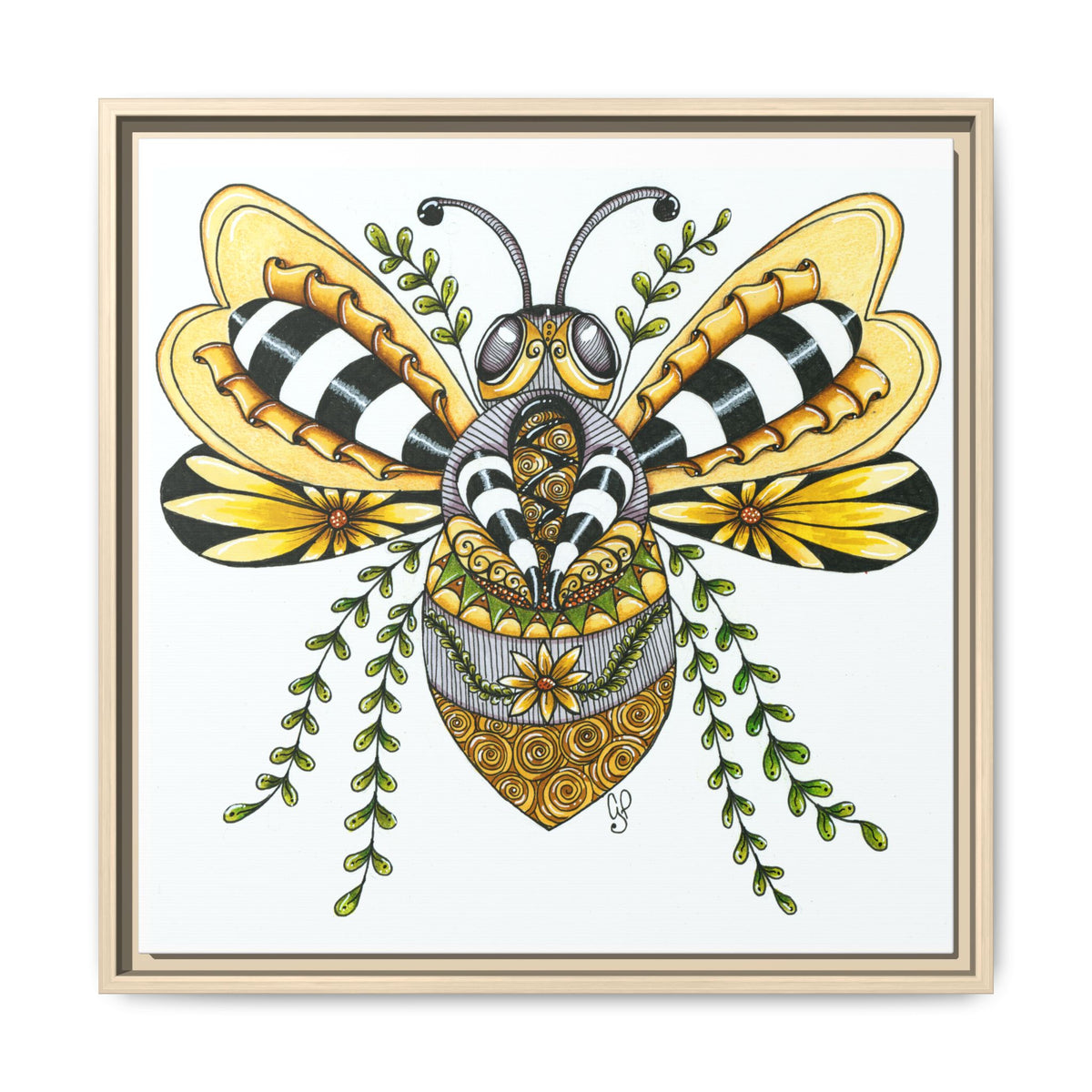 Queen Bee Matte Canvas, Framed (Multi-color)