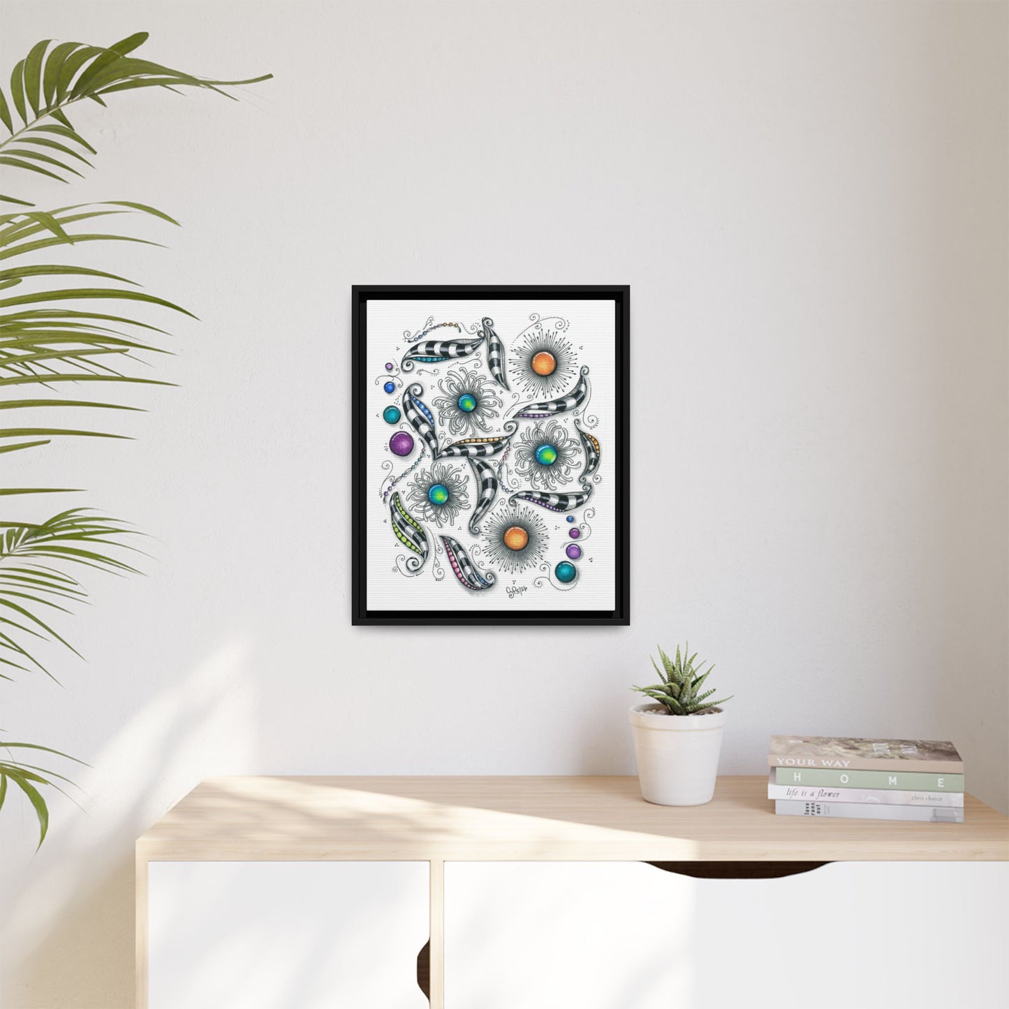 A Touch of Whimsy Matte Canvas, Framed (Multi-color)