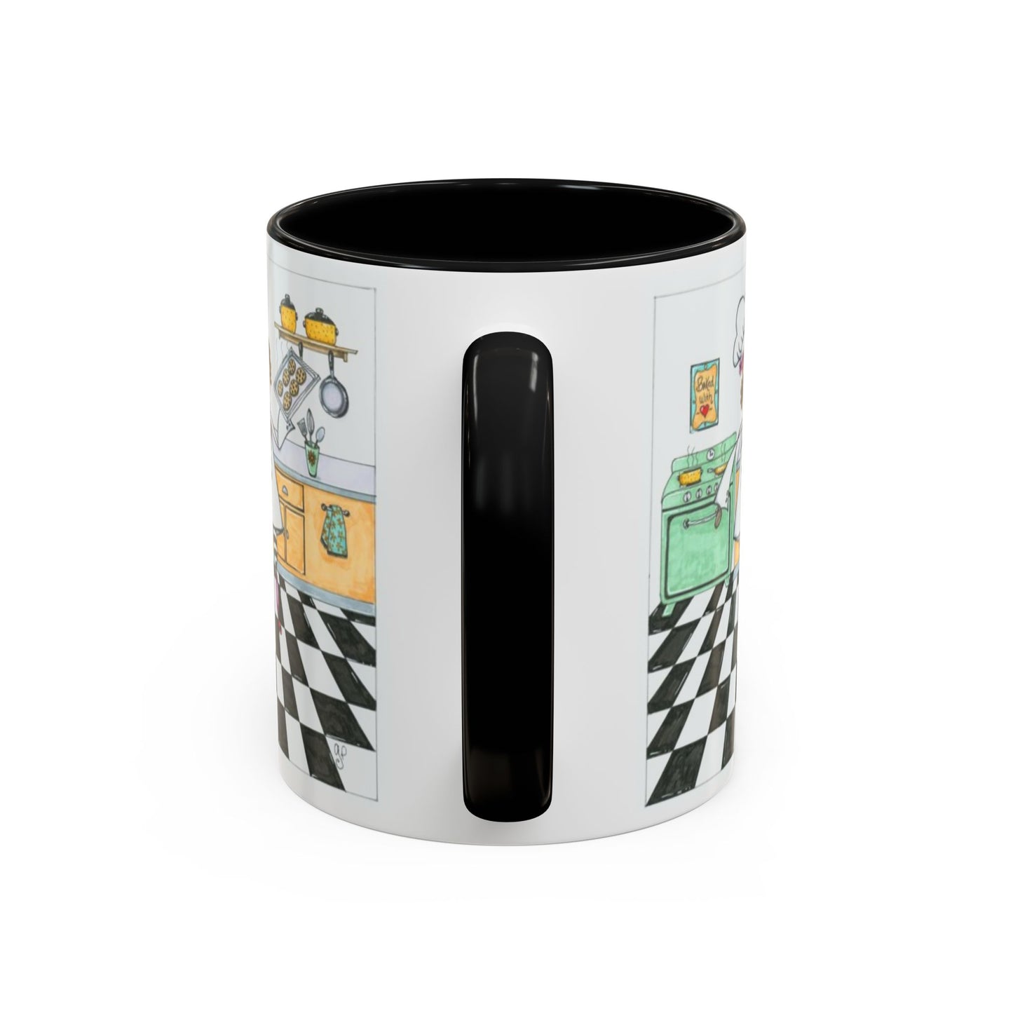 She Bakes! Accent Coffee Mug (11, 15oz)