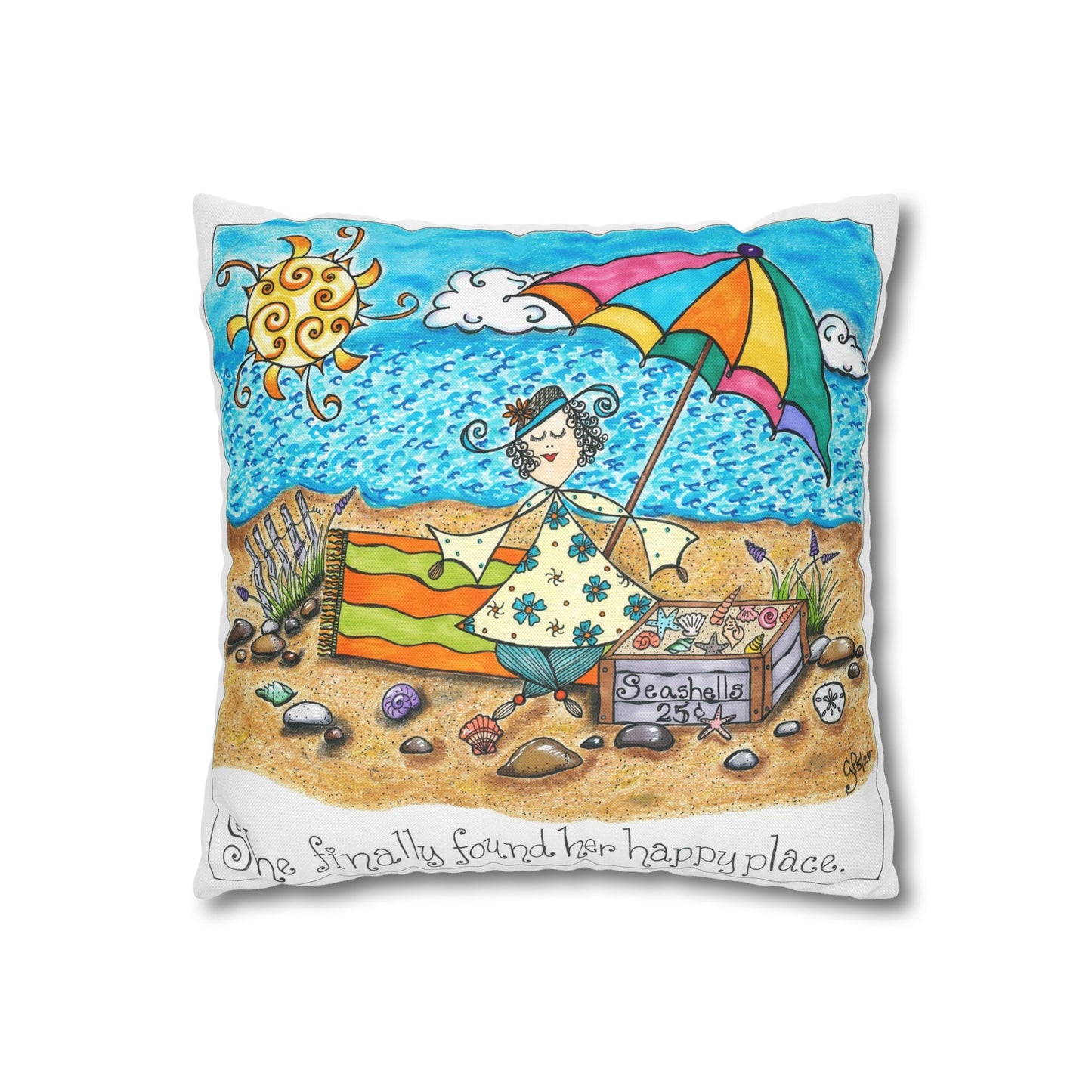 Her Happy Place Indoor Pillowcase