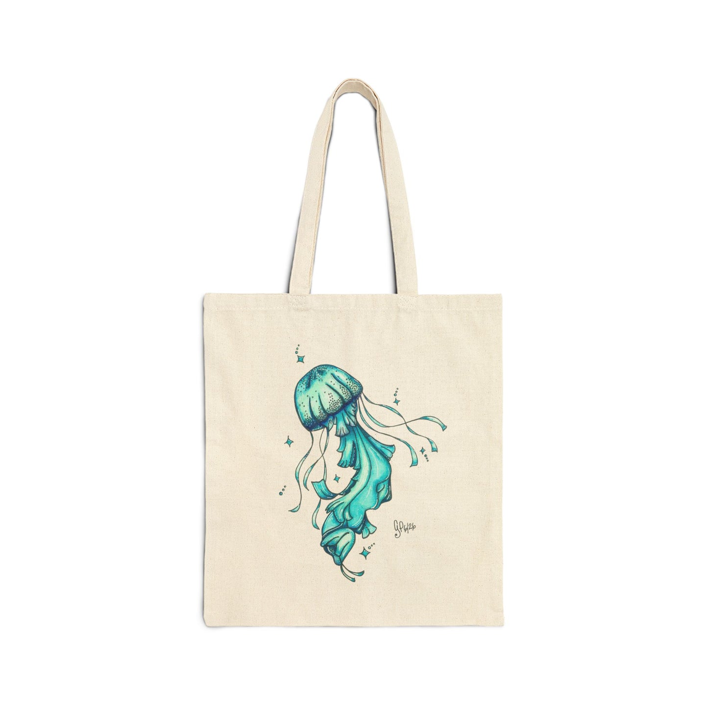 Dancing Jellyfish Cotton Canvas Tote Bag