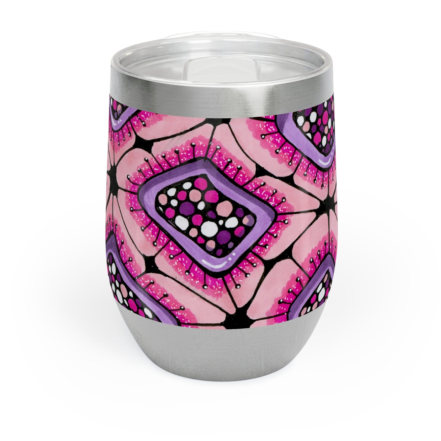 Punchy Pink Chill Wine Tumbler 12 oz.