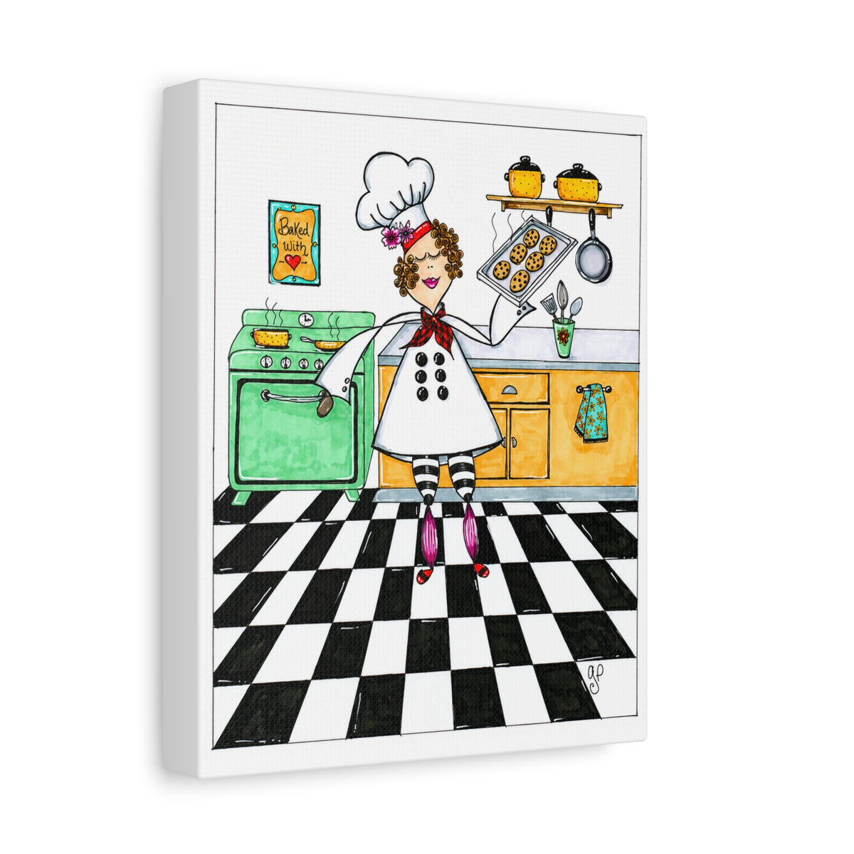She Bakes! Matte Canvas, Stretched, 1.25"