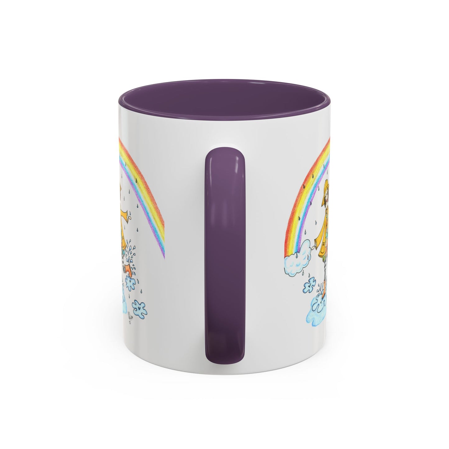 Dancing In The Rain Accent Coffee Mug (11, 15oz)