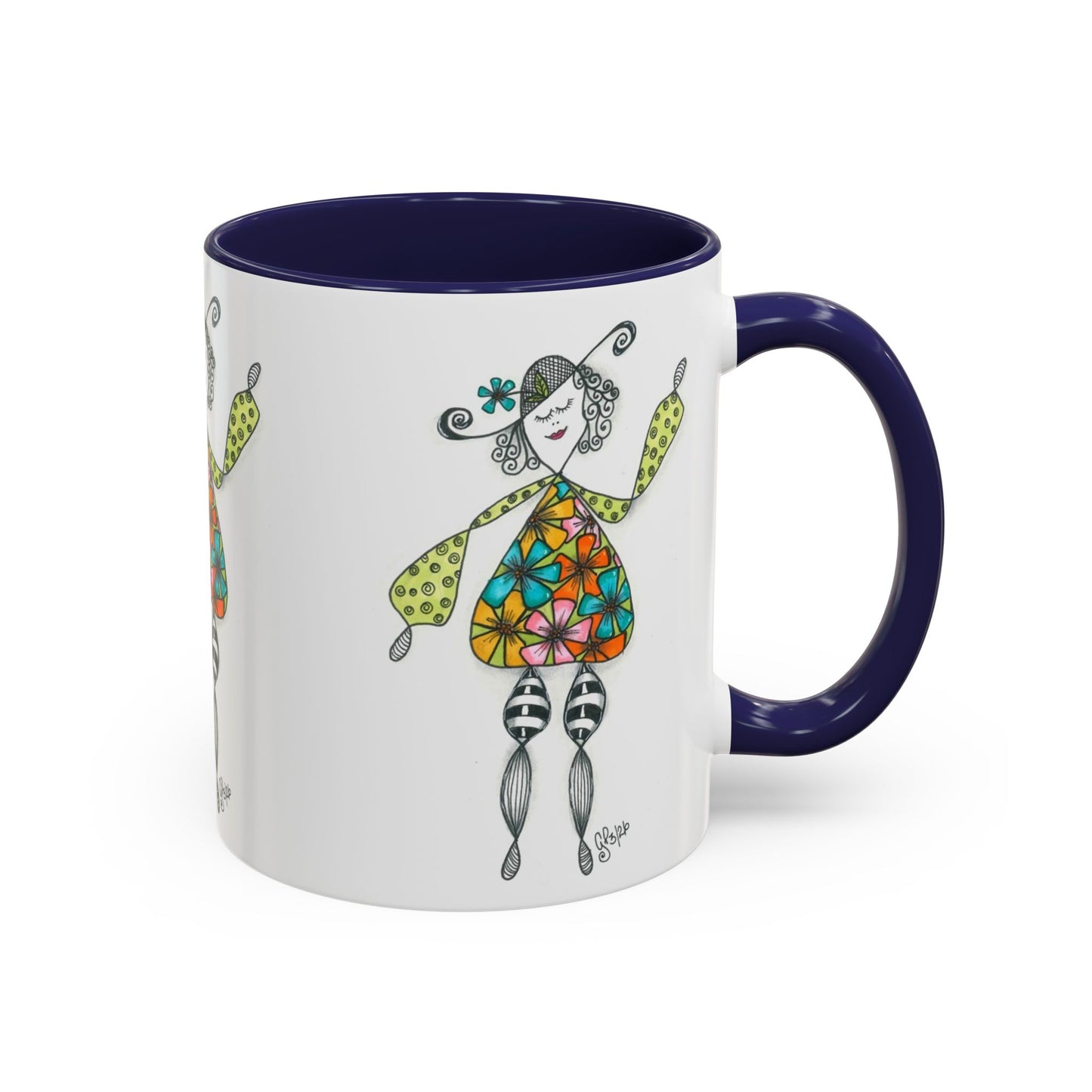 Carefree and Fancy Coffee Mug (11, 15oz)