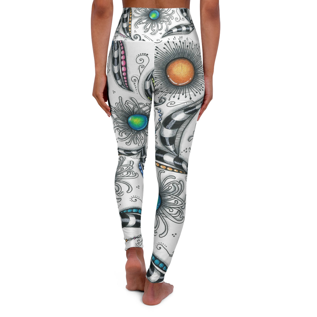 Zen Whimsy High Waisted Yoga Leggings
