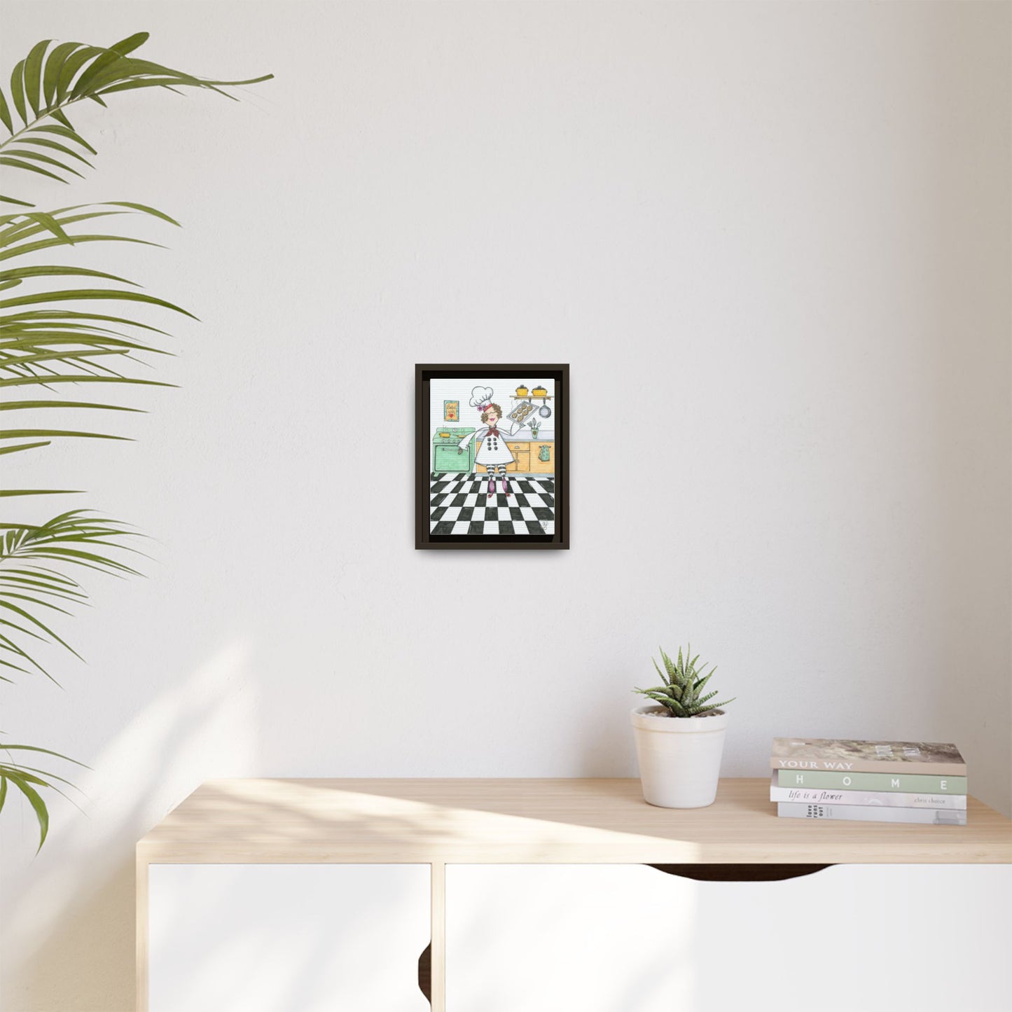 She Bakes! Matte Canvas, Framed (Multi-color)