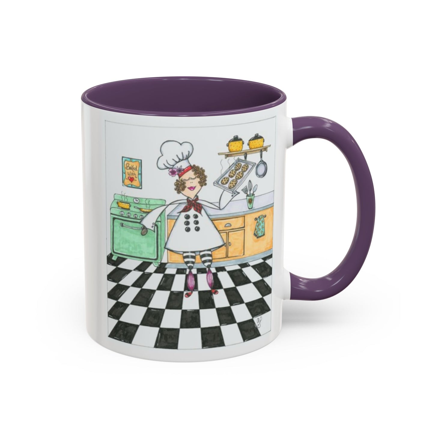 She Bakes! Accent Coffee Mug (11, 15oz)