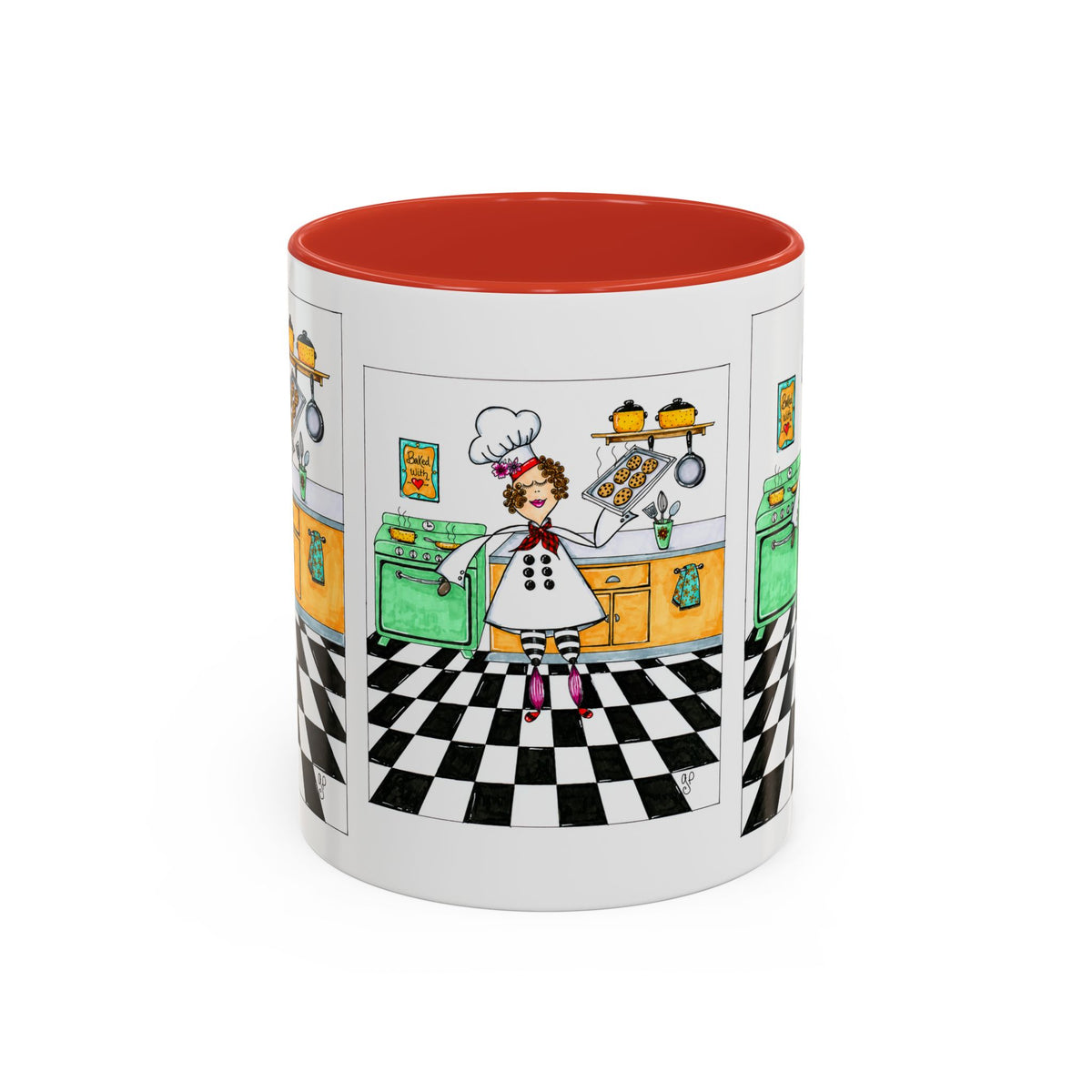 She Bakes! Accent Coffee Mug (11, 15oz)