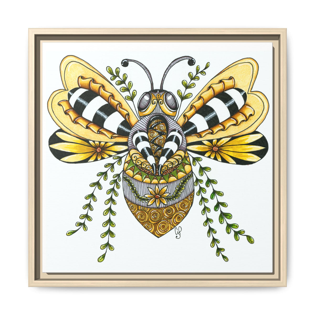 Queen Bee Matte Canvas, Framed (Multi-color)