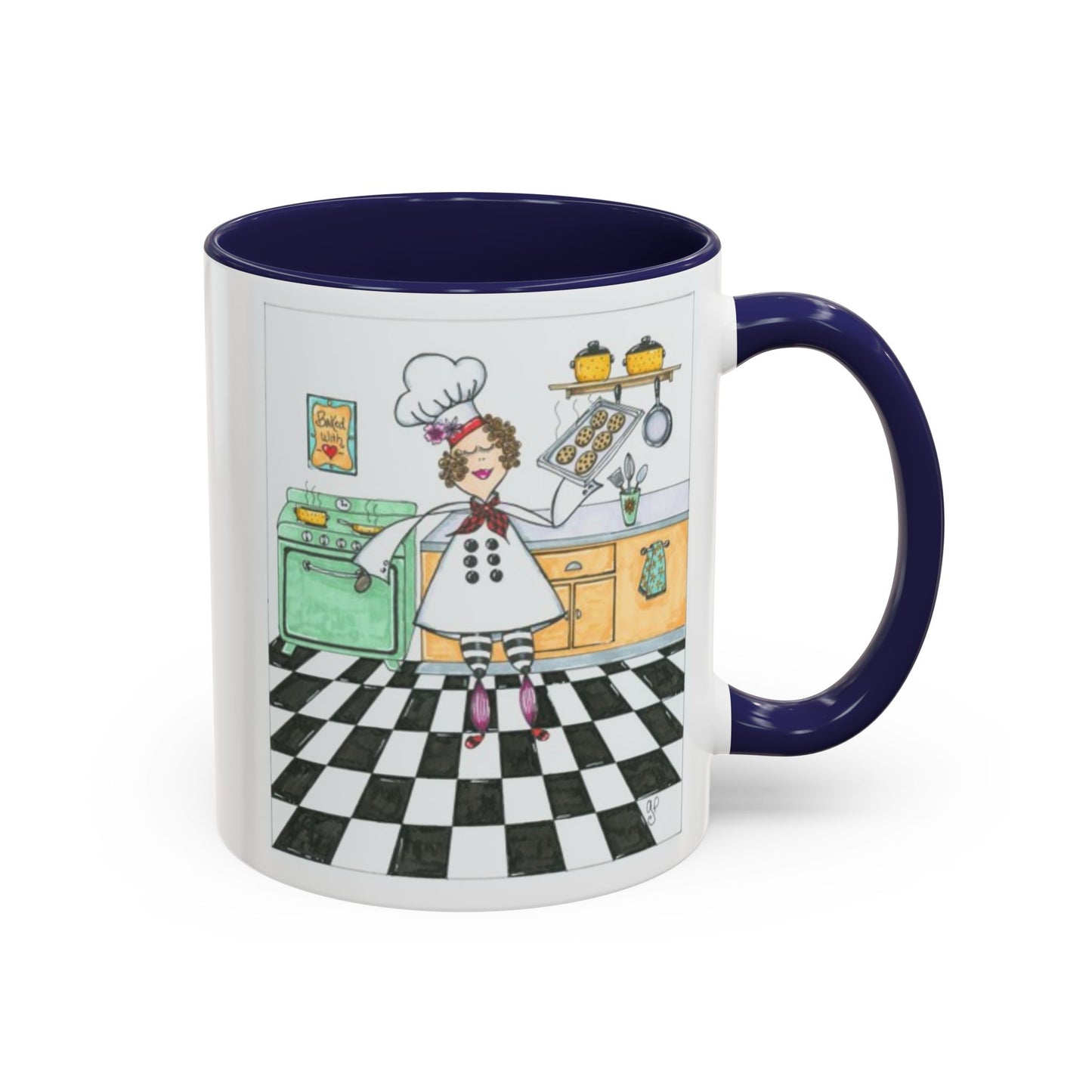 She Bakes! Accent Coffee Mug (11, 15oz)