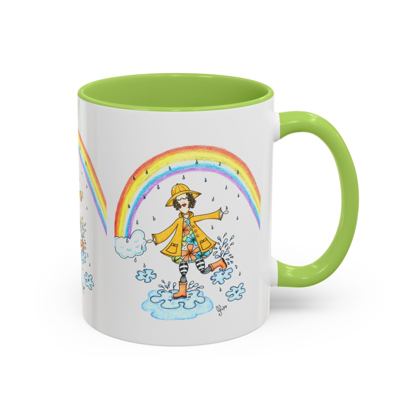 Dancing In The Rain Accent Coffee Mug (11, 15oz)