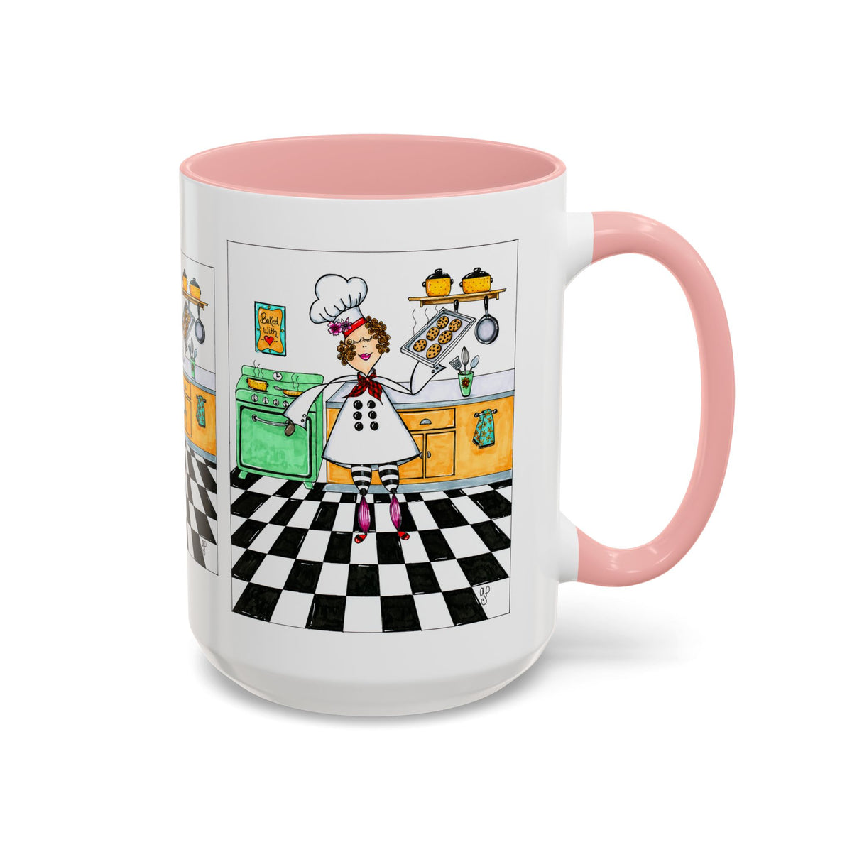 She Bakes! Accent Coffee Mug (11, 15oz)