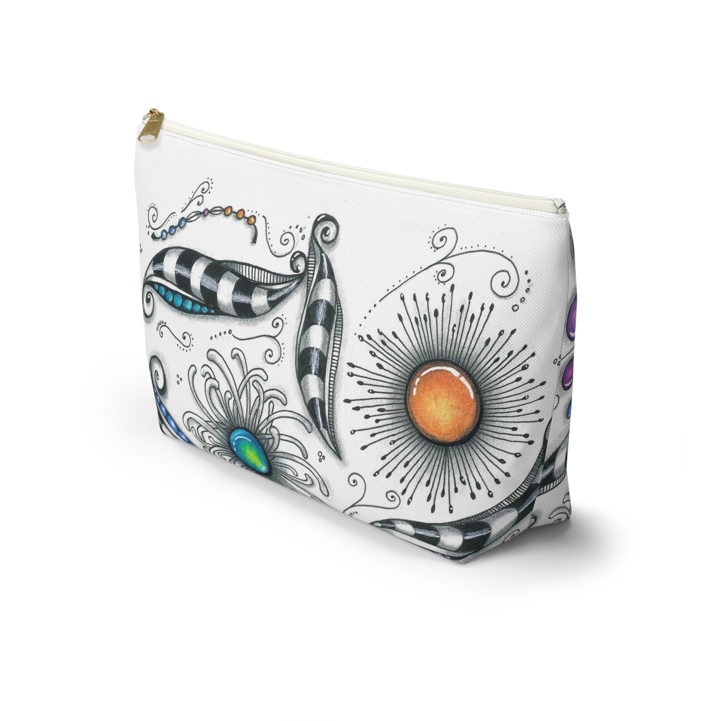 Whimsical Zen Accessory Pouch w T-bottom