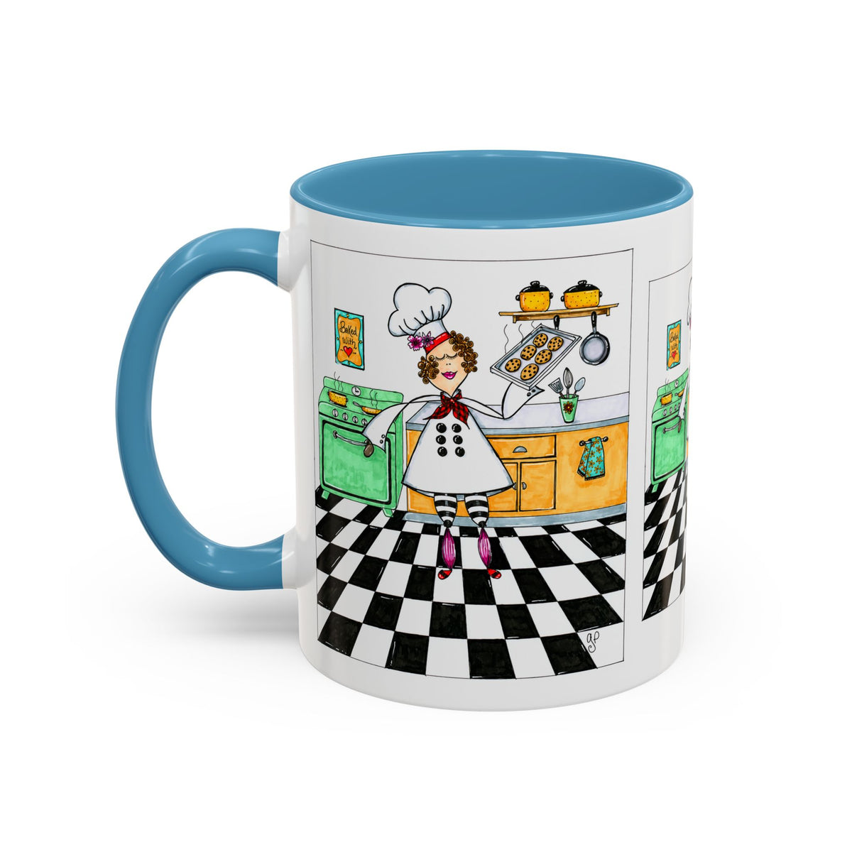 She Bakes! Accent Coffee Mug (11, 15oz)