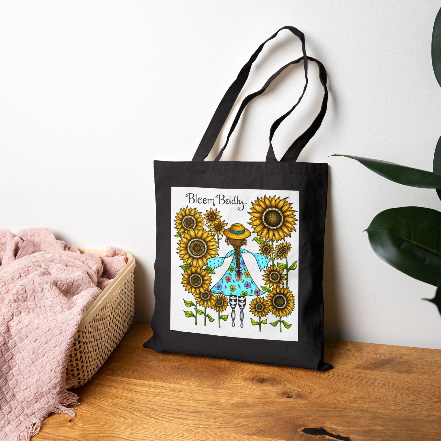 Bloom Boldly Cotton Canvas Tote Bag