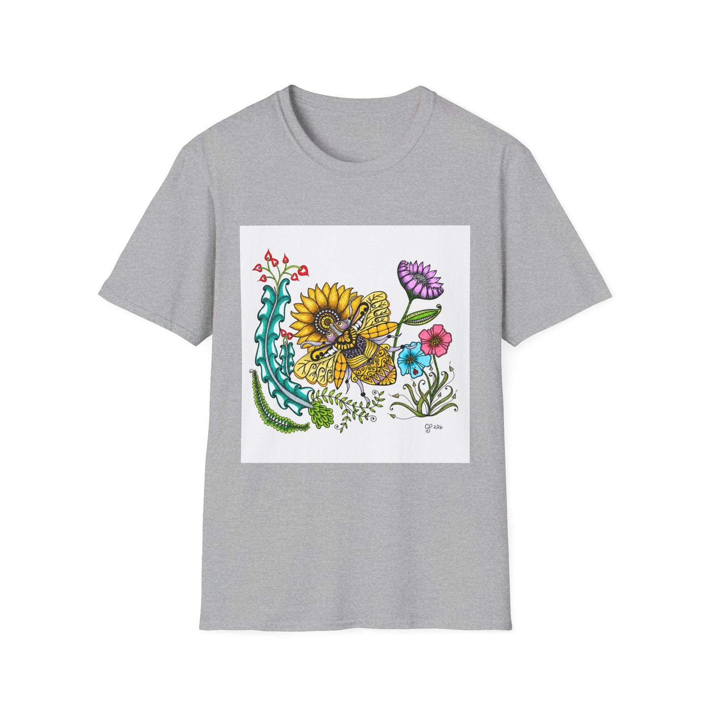 Boho Bumblebee Softstyle T-Shirt
