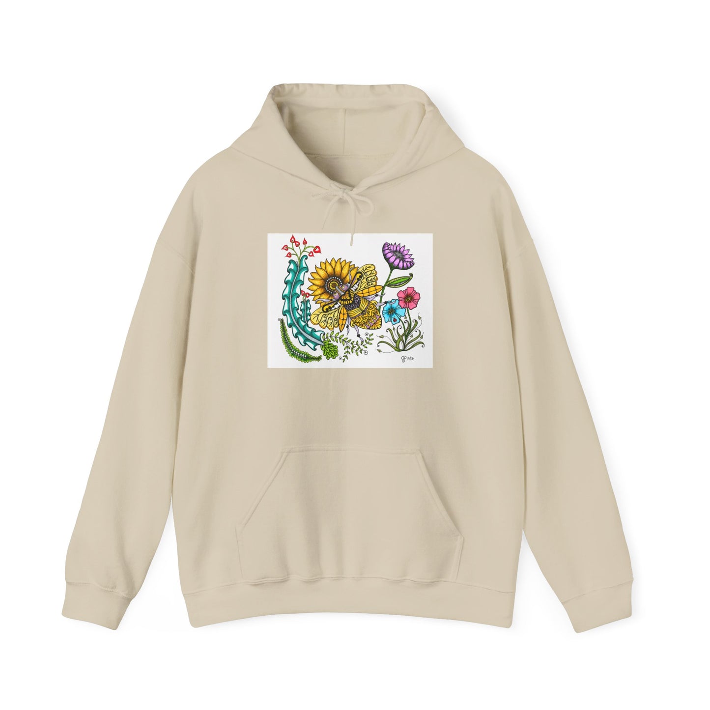 Boho Bumblebee Heavy Blend™ Hooded Sweatshirt