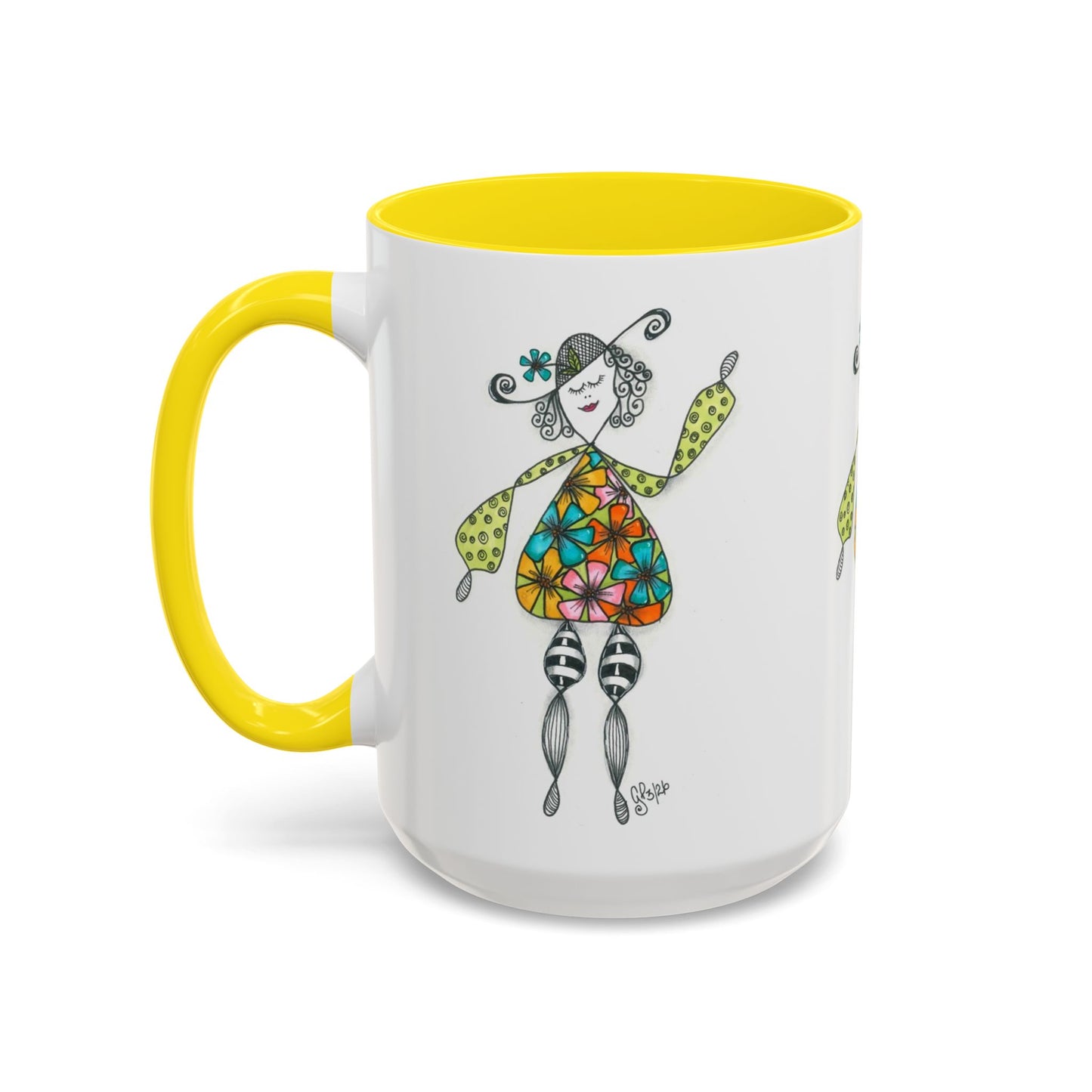 Carefree and Fancy Coffee Mug (11, 15oz)