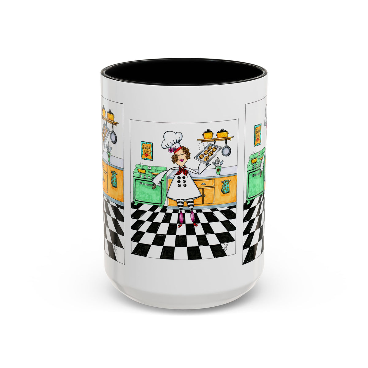 She Bakes! Accent Coffee Mug (11, 15oz)