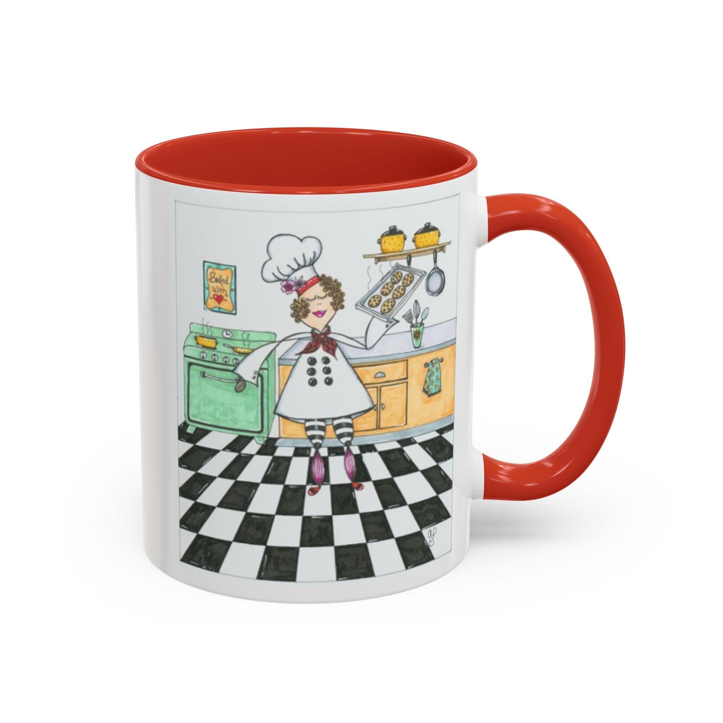 She Bakes! Accent Coffee Mug (11, 15oz)