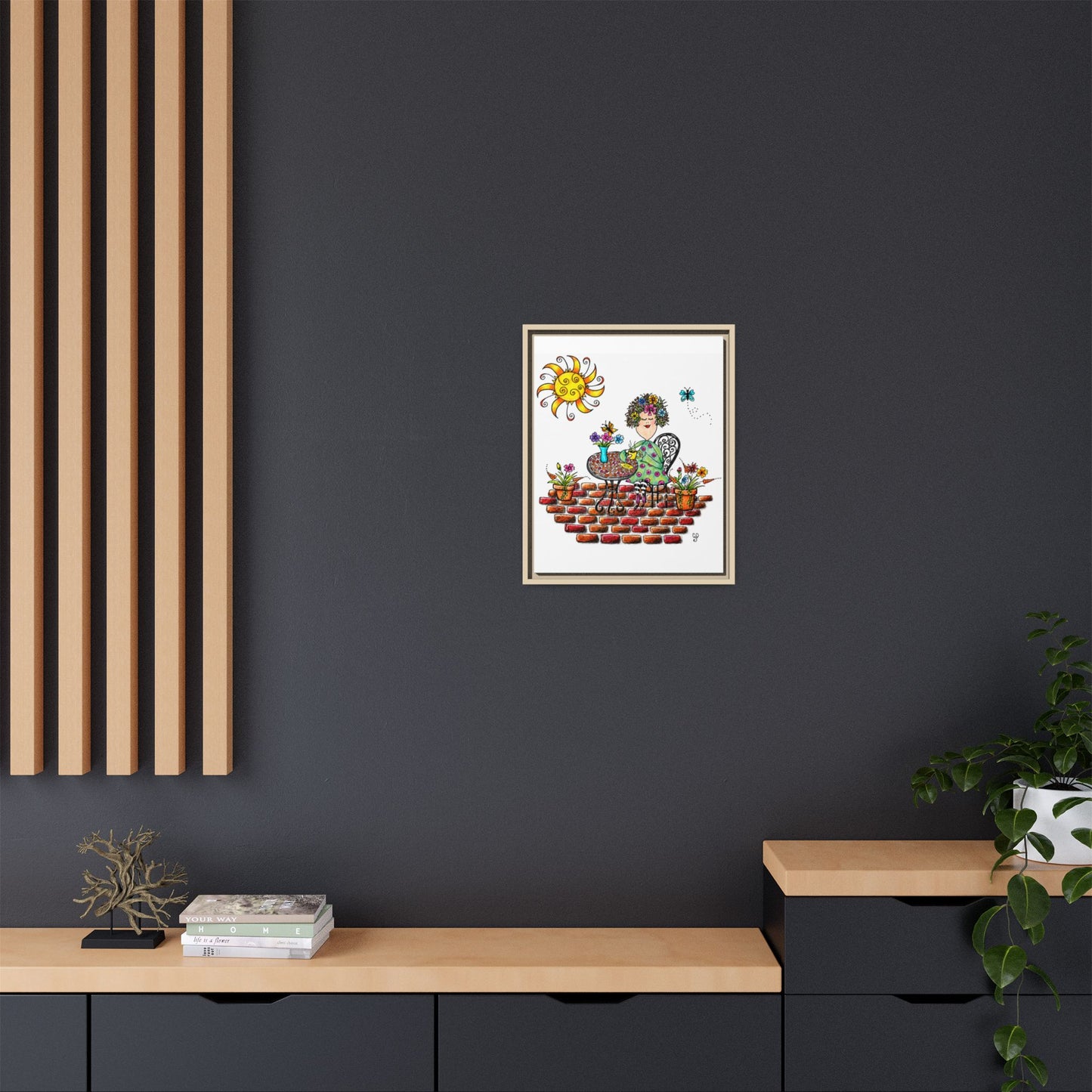 A Little Me Time Matte Canvas, Framed