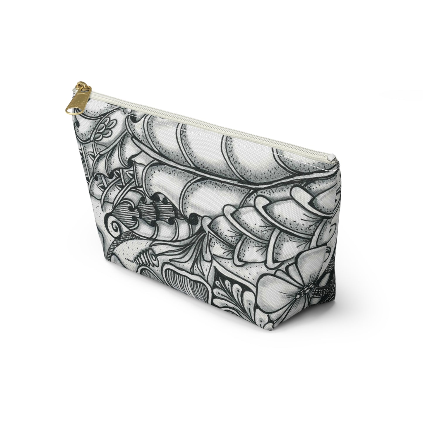 Zen Flowers Accessory Pouch w T-bottom