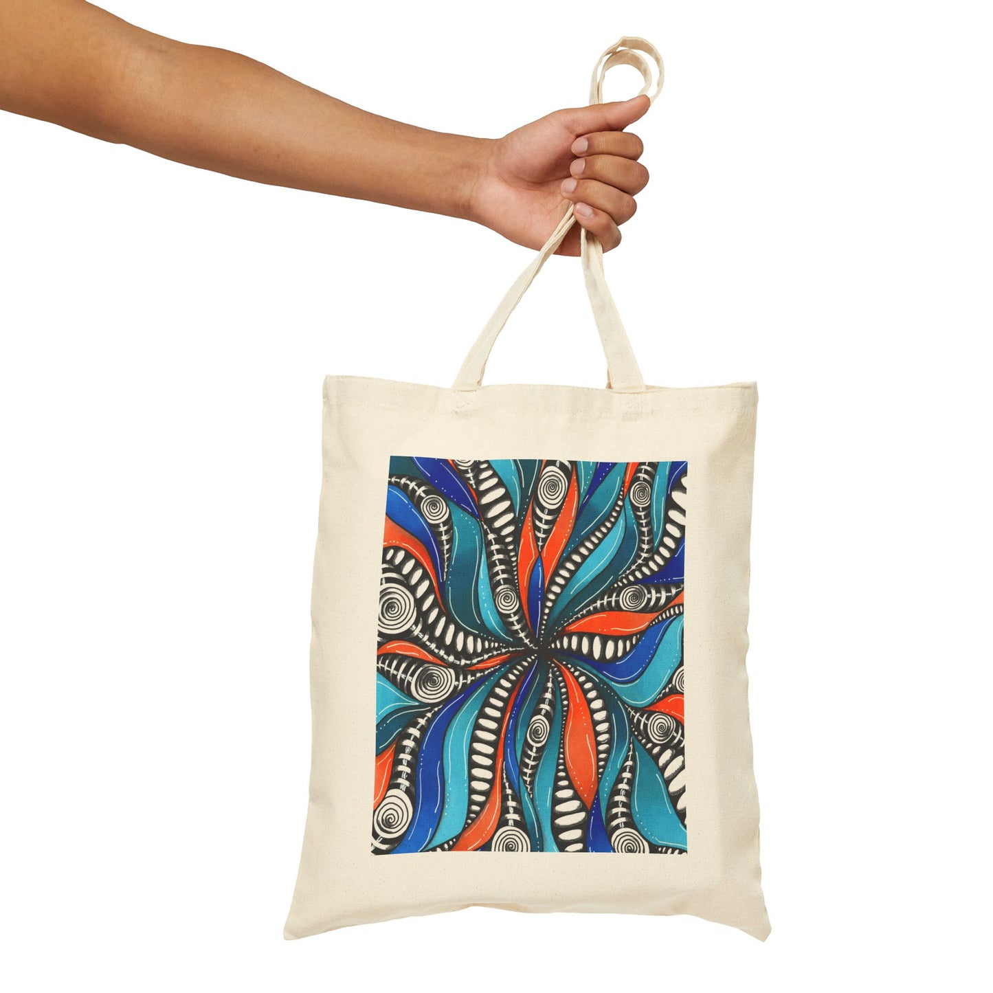 Wild Burst Cotton Canvas Tote Bag
