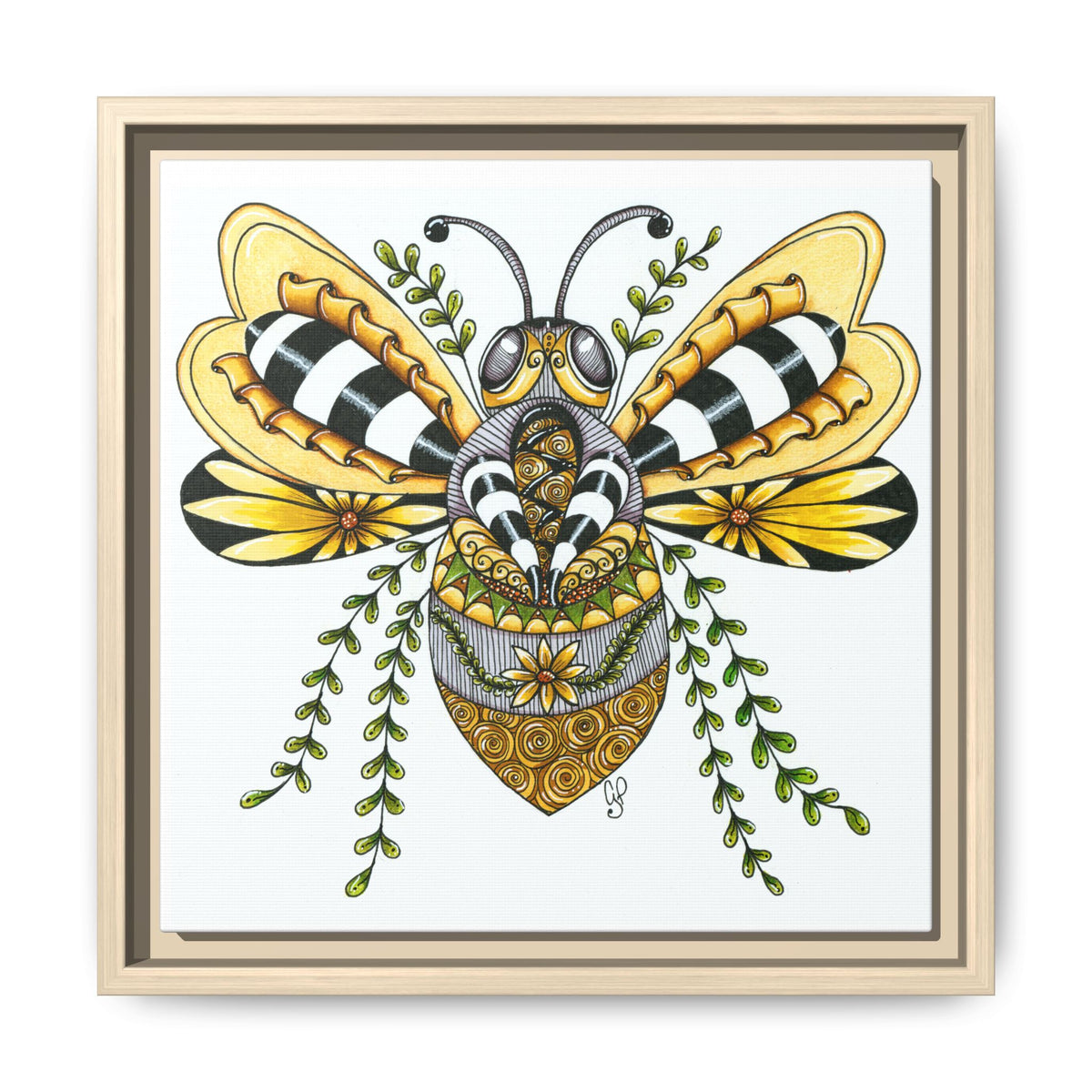 Queen Bee Matte Canvas, Framed (Multi-color)