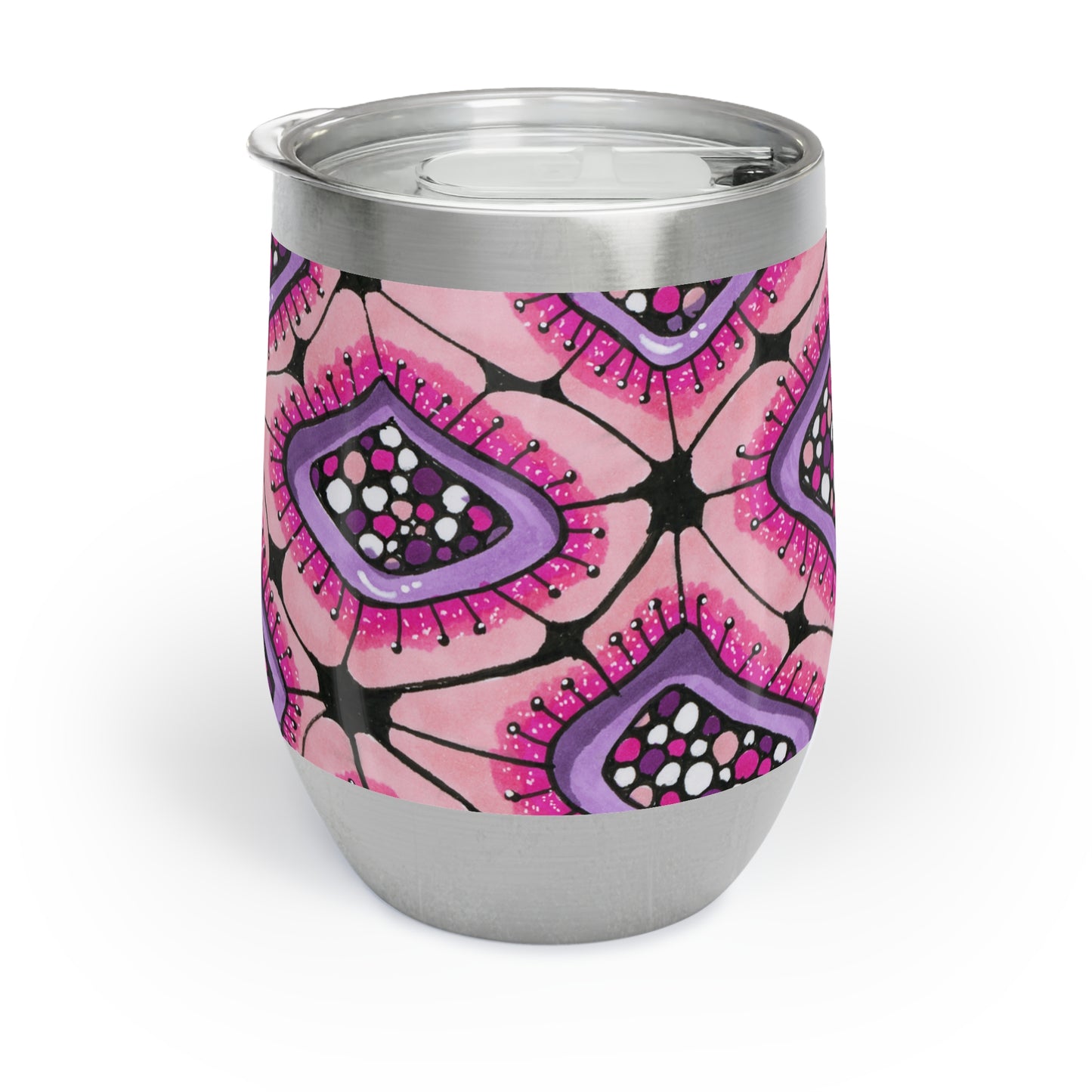 Punchy Pink Chill Wine Tumbler 12 oz.
