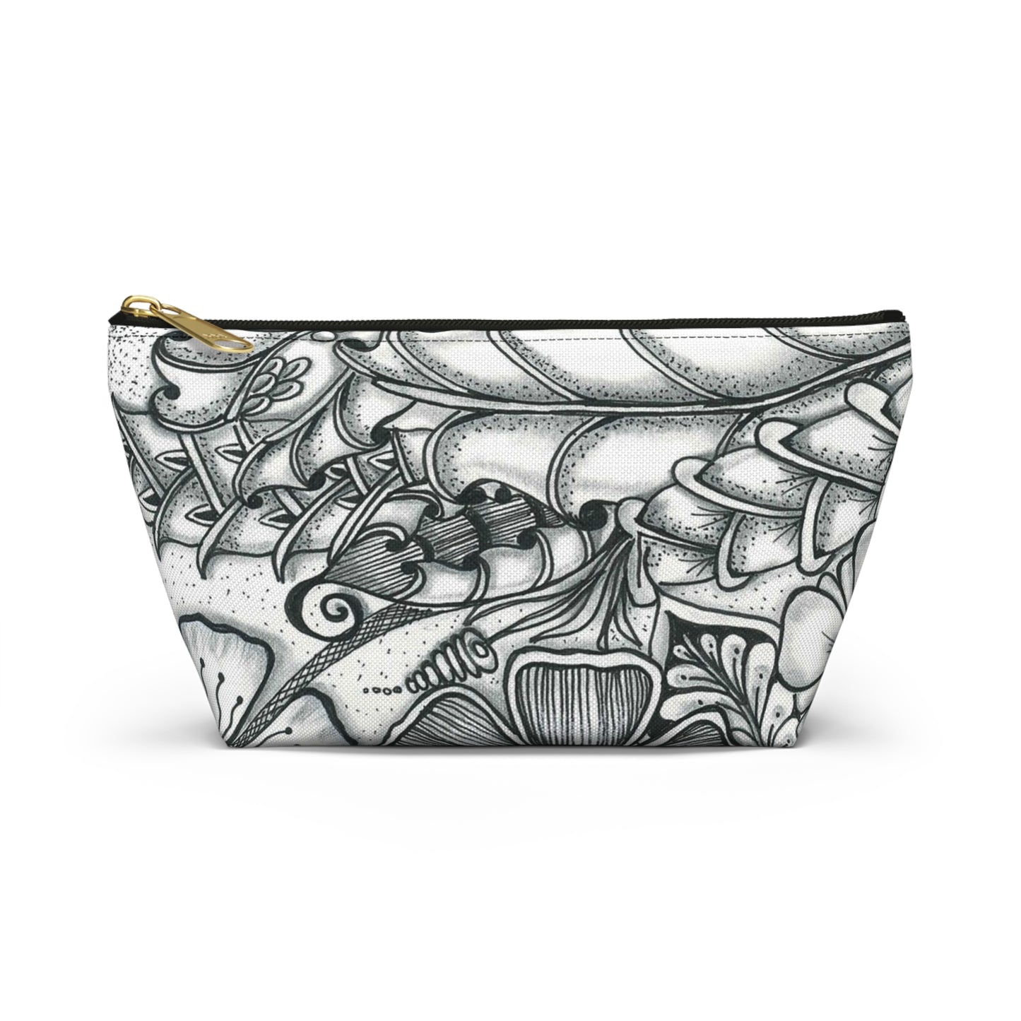 Zen Flowers Accessory Pouch w T-bottom