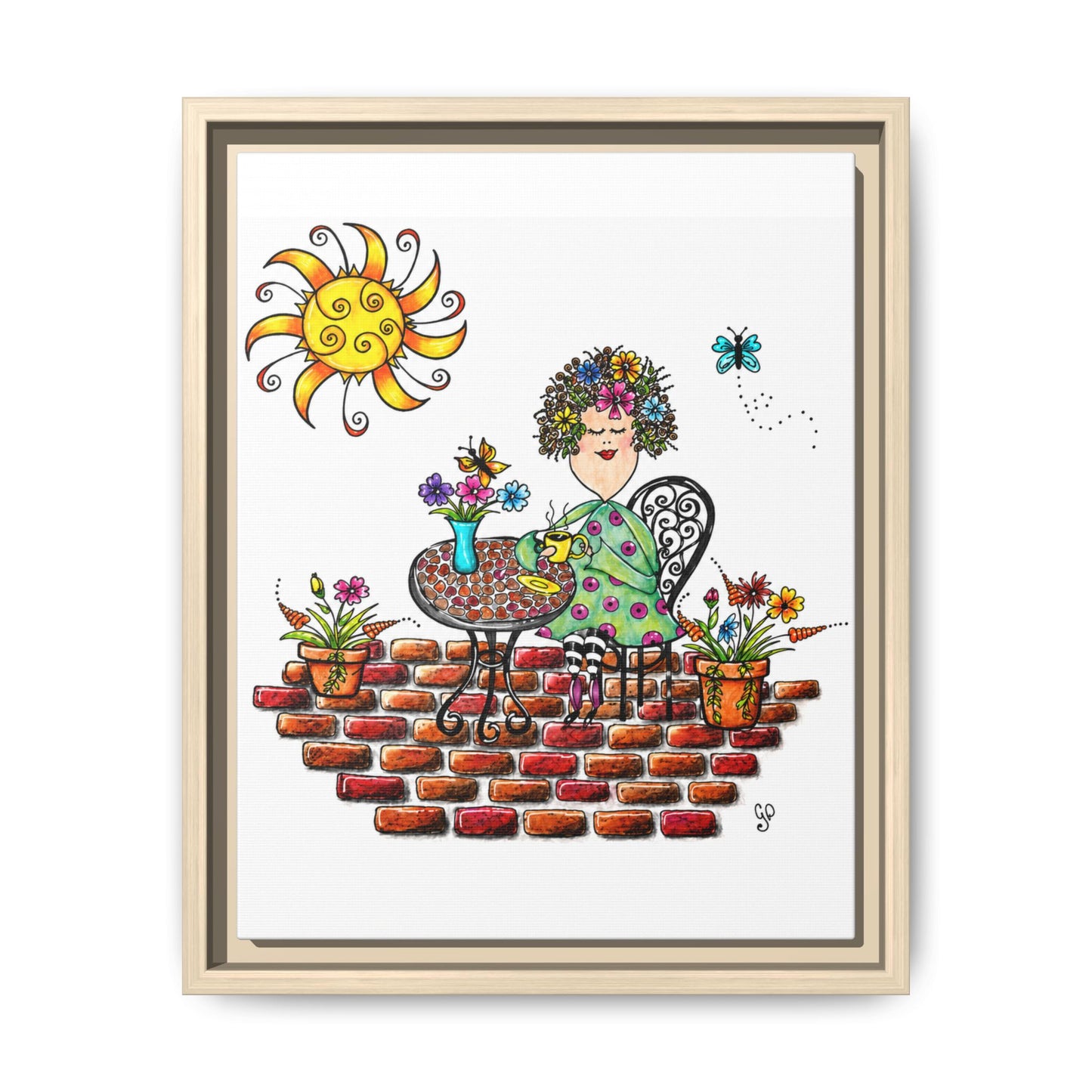 A Little Me Time Matte Canvas, Framed
