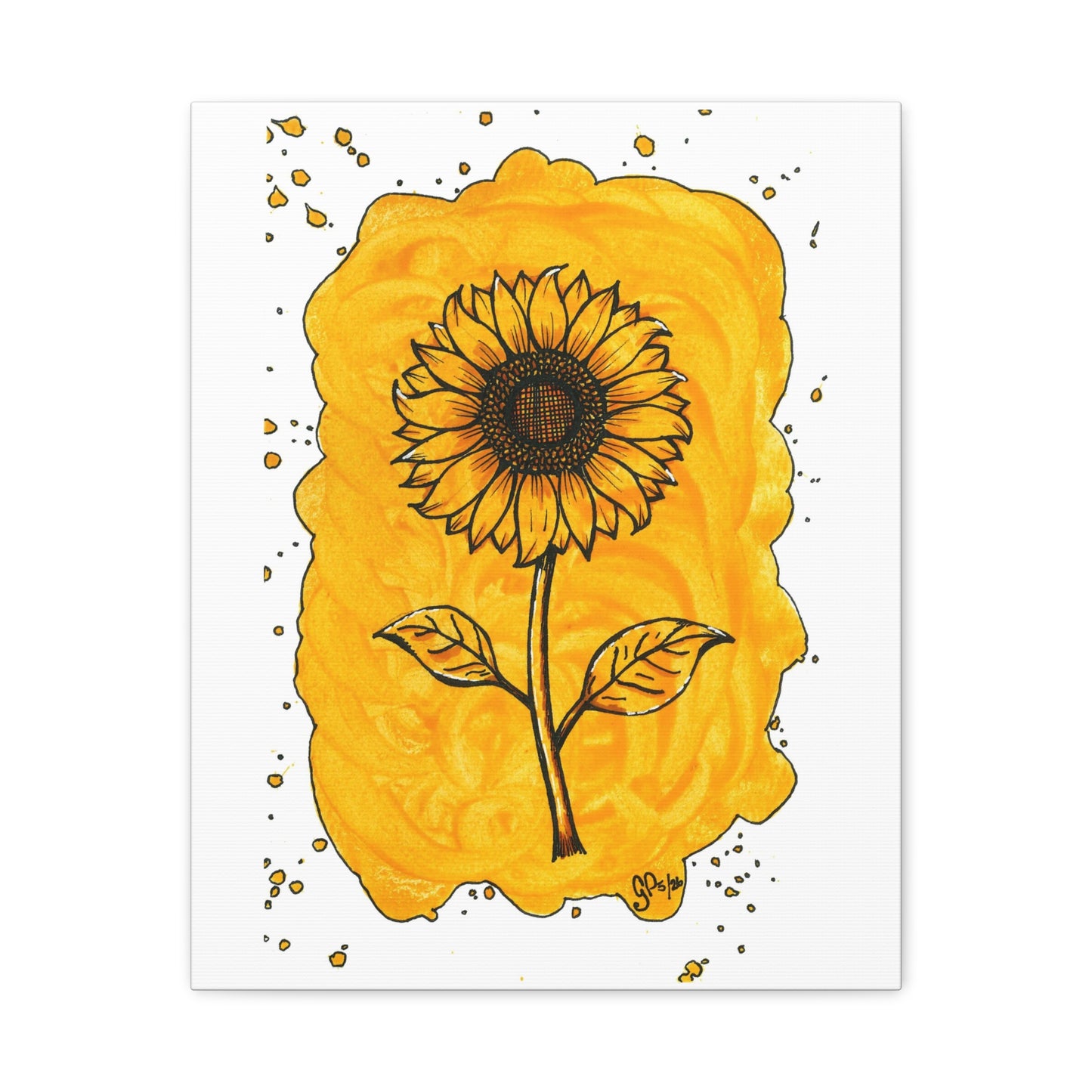 Sunflower Splash on Canvas
