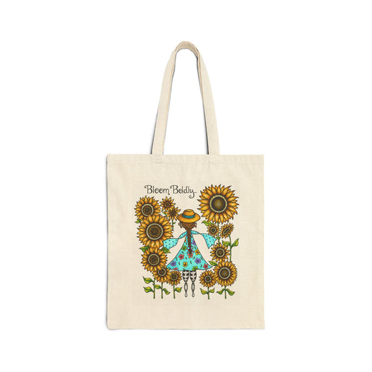 Bloom Boldly Cotton Canvas Tote Bag