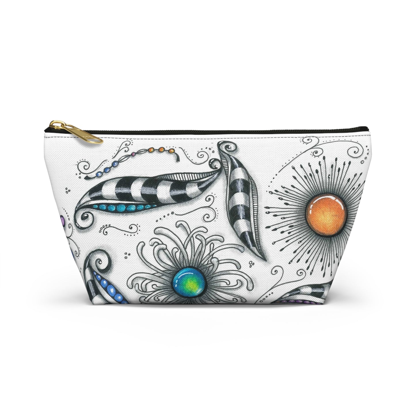 Whimsical Zen Accessory Pouch w T-bottom