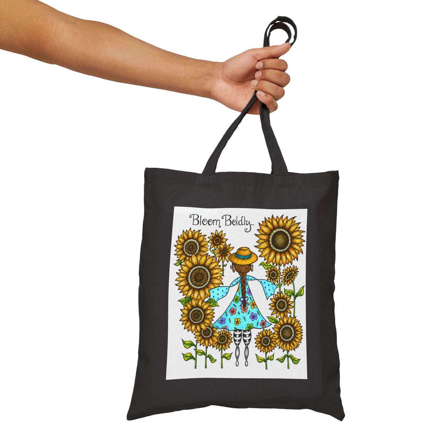 Bloom Boldly Cotton Canvas Tote Bag