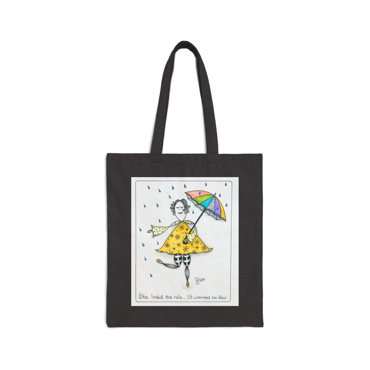 The Rain Cleansed Her Soul Cotton Canvas Tote Bag