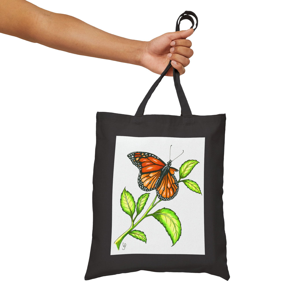 Larry The Butterfly Cotton Canvas Tote Bag