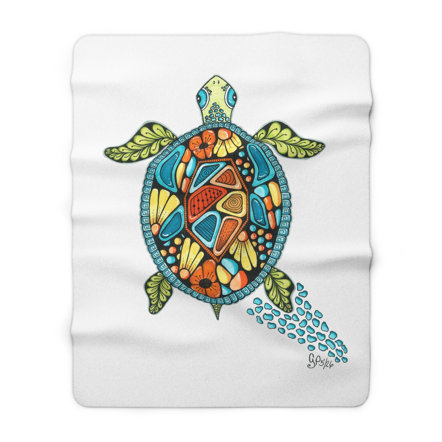 Sea Turtle Sherpa Fleece Blanket